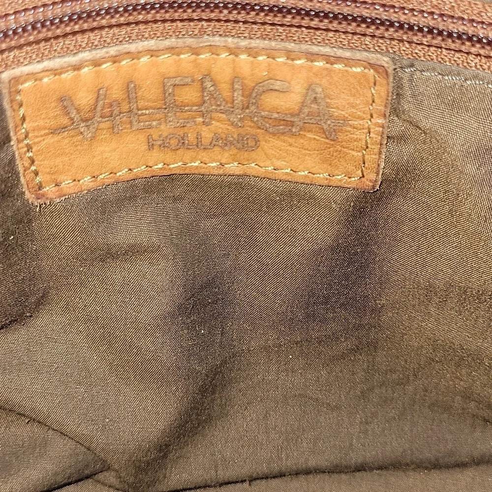 Vilenca Holland for Anthropologie Woven Leather Crossbody Bag in Tan